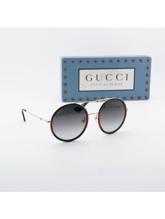 Gucci GG0061S 003 Round Sunglasses - Gold/Green/Red main image 9